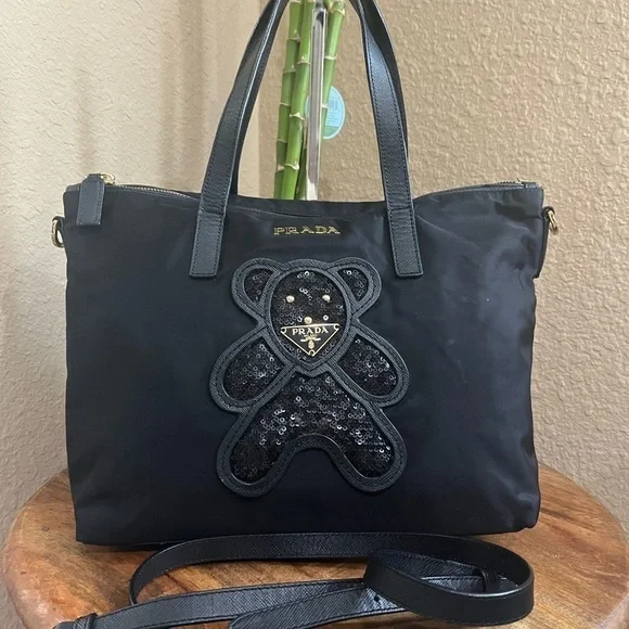 PRADA 2 WAY BEAR TOTE - Picture 3 of 16
